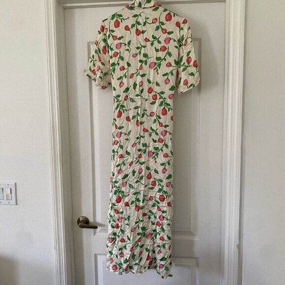 Hofmann Copenhagen Add to Hearts Gabriella Dress Green Pink Women's Size 40 US-8 - Picture 7 of 8